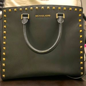 Michael Kors Black studded Hamilton large